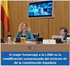 El mejor homenaje a la LISMI, en su 40 aniversario, es modificar el artículo 49 de la Constitución