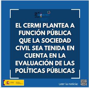 El CERMI plantea a Función Pública que la sociedad civil sea tenida en cuenta en la evaluación de las políticas públicas