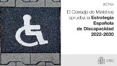 Imagen de un tuit de La Moncloa sobre la aprobación en consejo de ministros de la estrategia de discapacidad