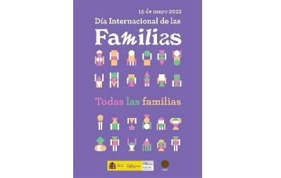 Cartel del ministerio de derechos sociales en el día de las Familias