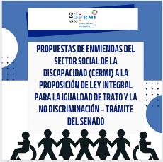 Propuestas de enmiendas del sector social de la discapacidad (CERMI) a la Proposición de Ley integral para la igualdad de trato y la no discriminación – Trámite del Senado