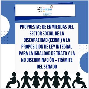 Propuestas de enmiendas del sector social de la discapacidad (CERMI) a la Proposición de Ley integral para la igualdad de trato y la no discriminación – Trámite del Senado