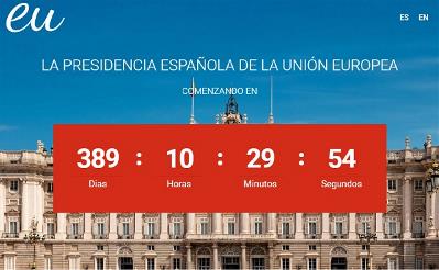 Imagen de la web de la presidencia española de la UE