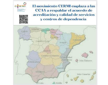 El movimiento CERMI emplaza a las CCAA a respaldar el acuerdo de acreditación y calidad de servicios y centros de dependencia	
