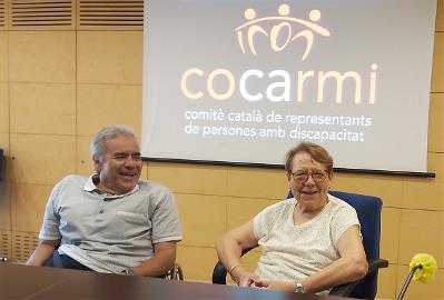 Mercè Batlle, elegida nueva presidenta del COCARMI, junto a Antonio Guillén Martínez, que ha ocupado la presidencia en los últimos ocho años