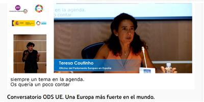 Teresa Coutinho, representante de la Oficina del Parlamento Europeo