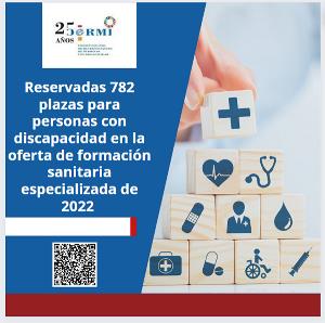 Reservadas 782 plazas para personas con discapacidad en la oferta de formación sanitaria especializada de 2022