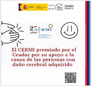 El CERMI premiado por el Ceadac por su apoyo a la causa de las personas con daño cerebral adquirido	