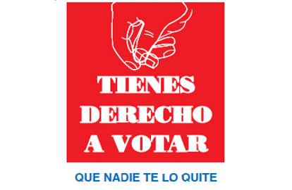 Imagen de la portada de la publicación del CERMI “Tienes derecho a votar: que nadie te lo quite”