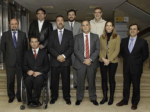 Foto de familia de los miembros del Comité Ejecutivo del Comité Paralímpico Español, el pasado 22 de enero
