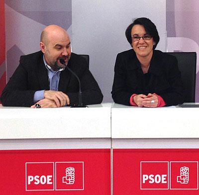 Luis Cayo Pérez Bueno (izqda.) y Purificación Causapié, en la sesión de trabajo ‘Las mujeres con discapacidad: por una agenda política a favor de la inclusión’