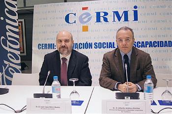Luis Cayo Pérez Bueno (izqda.) y Alberto Andreu, en la inauguración de la sesióin de trabajo