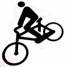 Dibujo de un hombre en bicicleta