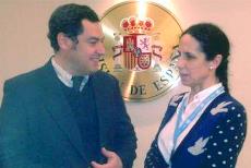 El Secretario de Estado de Servicios Sociales e Igualdad, Juan Manuel Moreno con la Comisionada de Género del CERMI, Ana Peláez