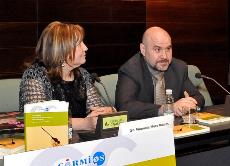 Manuela Muro, presidenta de Aspace Rioja junto al presidente del CERMI, Luis Cayo Pérez Bueno