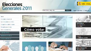 Imagen de la web sobre las elecciones generales 2011, del Ministerio del Interior