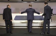 Imagen de TVE del debate entre Rajoy y Rubalcaba