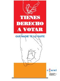 Imagen de la publicación del CERMI "Tienes derecho a votar"