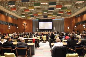 Vista general de la entrega del Premio Roosevelt a España en la sede de Naciones Unidas