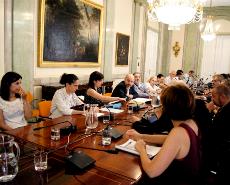 Imagen de la reunión del Comité Ejecutivo del CERMI, reunido en la sede del Ministerio de Justicia