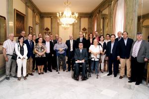 Foto de familia del Comité Ejecutivo del CERMI, reunido en la sede del Ministerio de Justicia