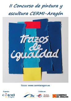 Cartel de la Segunda Edición del Concurso “Trazos de igualdad” del CERMI-Aragón