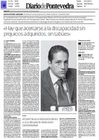 Imagen de la entrevista a Juan Antonio Ledesma en diarios de Galicia