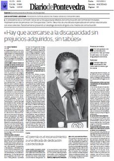 Imagen de la entrevista a Juan Antonio Ledesma en diarios de Galicia