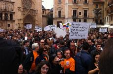Imagen de la protesta en Valencia