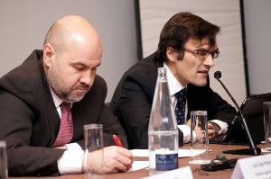 El Presidente del CERMI, Luis Cayo Pérez Bueno y el secretario general del CERMI, Alberto Durán