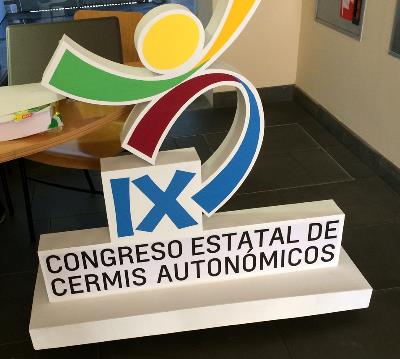 Logo del IX Congreso Estatal de CERMIS Autonómicos ‘Gestión del cambio en discapacidad’