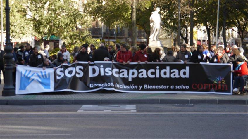 SOS Discapacidad en las calles de Navarra