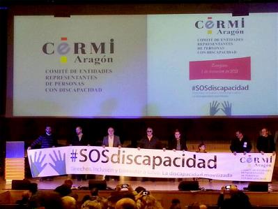 El CERMI Aragón se moviliza en Zaragoza en defensa de los derechos, la inclusión y el bienestar de la discapacidad
