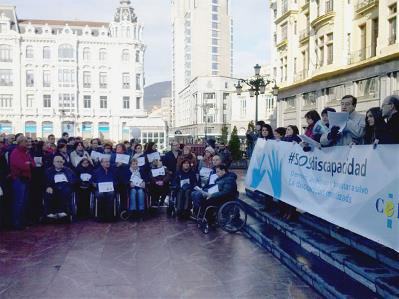 El CERMI Asturias se moviliza en Oviedo en defensa de los derechos, la inclusión y el bienestar de la discapacidad