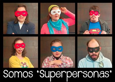 Montaje fotográfico con 'superpersonas' de la web de Feaps