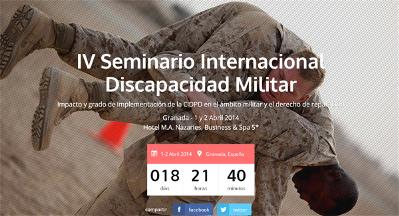 Imagen de la web del IV Seminario Internacional de Discapacidad Militar