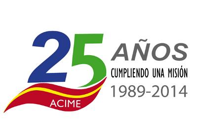 Logotipo del 25 aniversario de ACIME