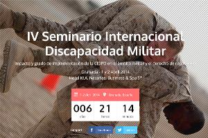 Imagen de la web del IV Seminario Internacional Discapacidad Militar