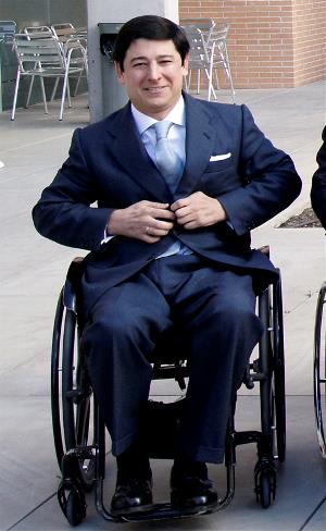 Borja Fanjul, usuario de silla de ruedas y candidato popular a las elecciones al Parlamento Europeo