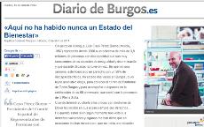 Imagen de la web del Diario de Burgos con la entrevista al Presidente del CERMI, Luis Cayo Pérez Bueno