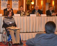 Luis Alonso, gerente del CERMI, durante la conferencia ‘Las personas con discapacidad en el empleo público en España’