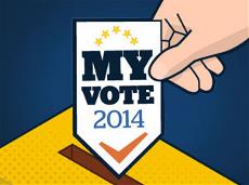 Ilustración sobre las elecciones europeas donde se lee "Mi voto - 2014" 