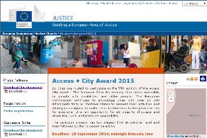 Imagen de la web sobre el Premio Capital Europea de la Accesibilidad