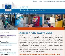 Imagen de la web sobre el Premio Capital Europea de la Accesibilidad 