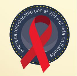 Imagen de un sello para Empresas responsable con el VIH