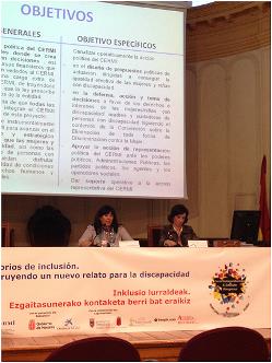 Momento de la presentación de la Fundación CERMI Mujeres el pasado jueves en Pamplona (Foto: Marta Valencia)