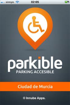 Imagen de la nueva aplicación para el móvil, 'Parkible'