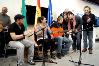 Artistas durante la presentación del CD ‘Extremadura canta a la diversidad’