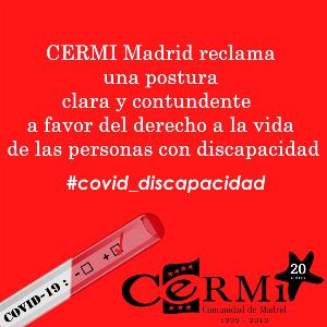 CERMI Madrid reclama una postura clara y contundente a favor del derecho a la vida de las personas con discapacidad