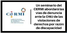 Un seminario del CERMI abordará las vías de denuncia ante la ONU de las violaciones de derechos por razón de discapacidad